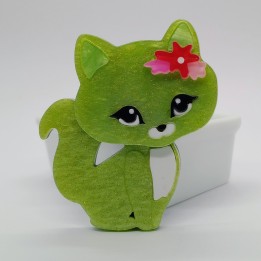 Broche Chaton en Acrylique – Style Rétro & Tendance | Trugarezemma
