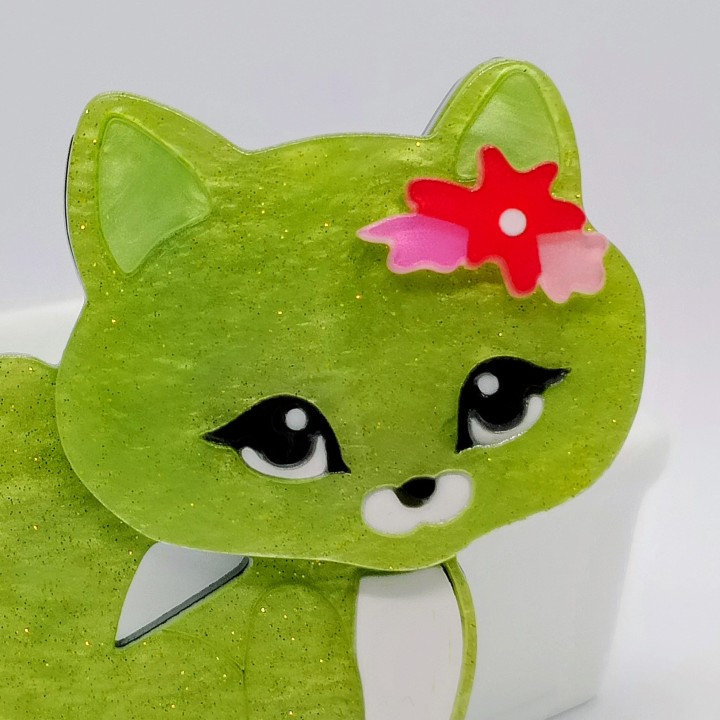 Broche chaton, vue rapprochée du regard