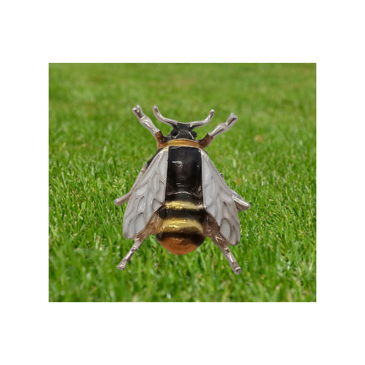 abeille broche moderne,  rétro chic métal doré et émail brillant pour une allure glamour.