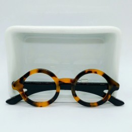 broche lunettes style vintage monture écaille de tortue